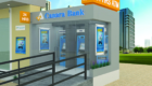 External 3d view of Canara Bank ATM and Cash deposit machines done by StudioJ