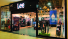View of the entrance of the LEE apparel retail store