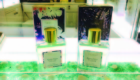 Display of perfumes of SKINN summer campaign designed by StudioJ