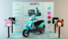 Visual Merchandising of blue coloured Scooty designed by StudioJ